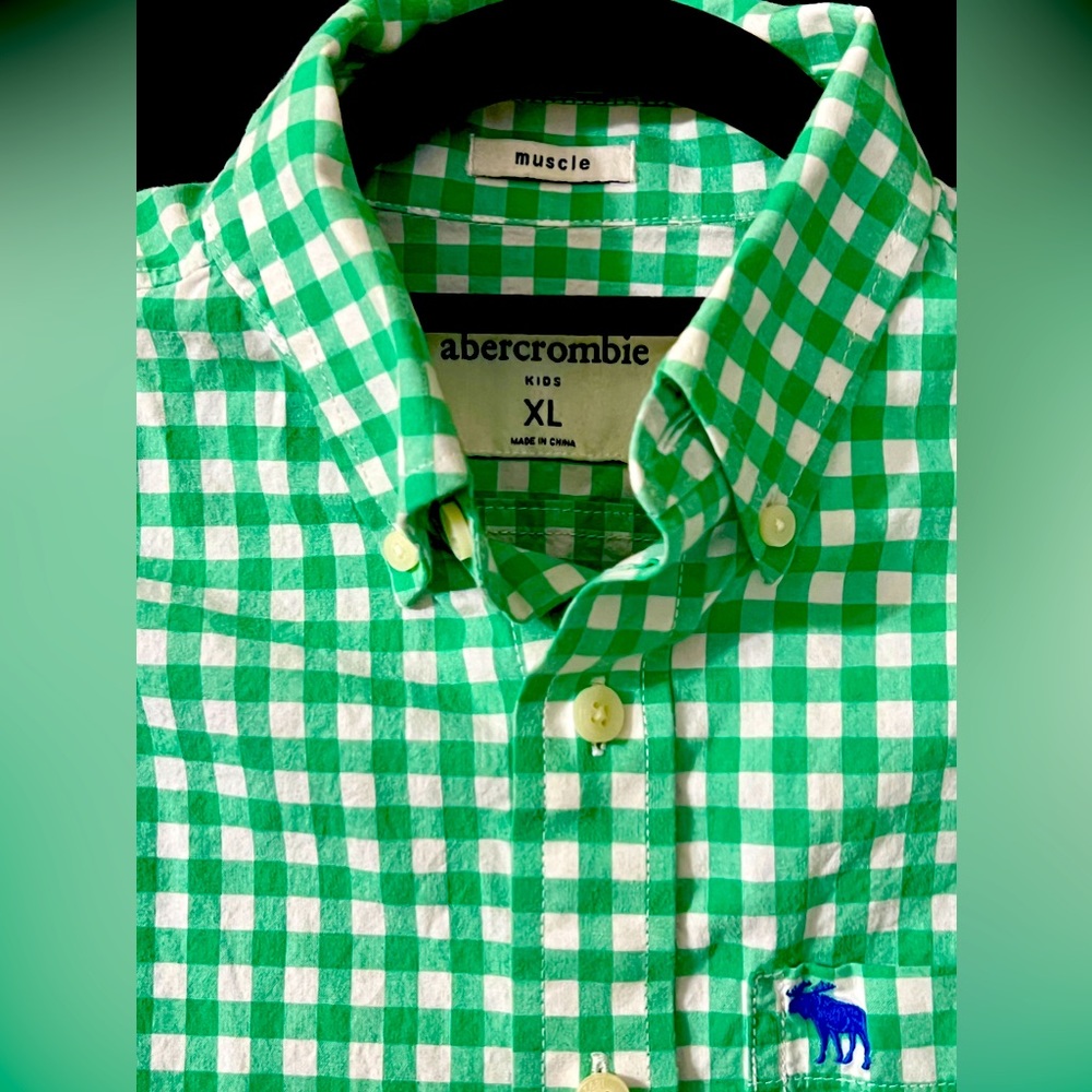 Abercrombie Boys Long Sleeve Dress Shirt Size X- Large